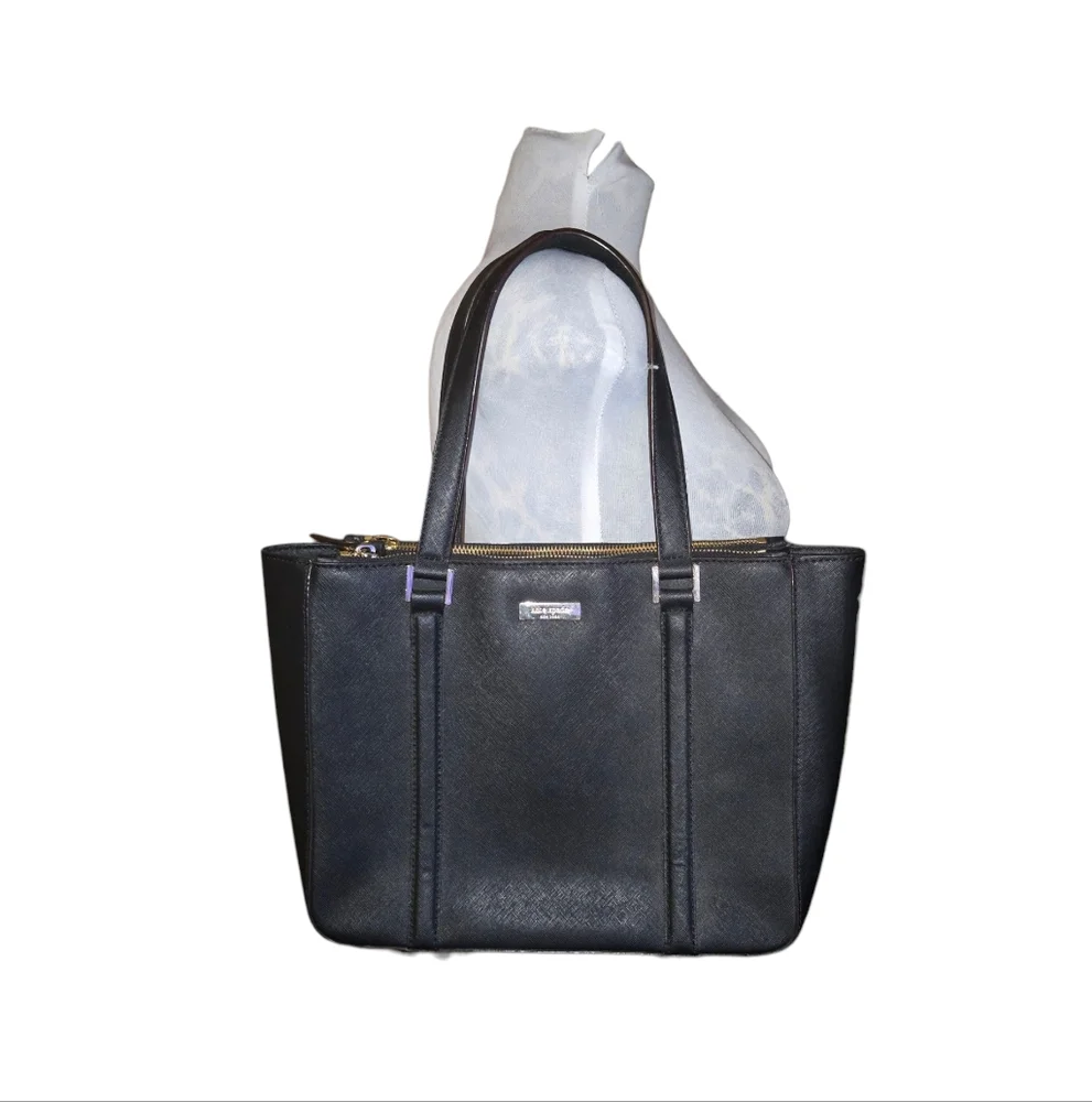 Kate Spade New York Newbury Lane Cadene Black Leather Satchel Bag 12